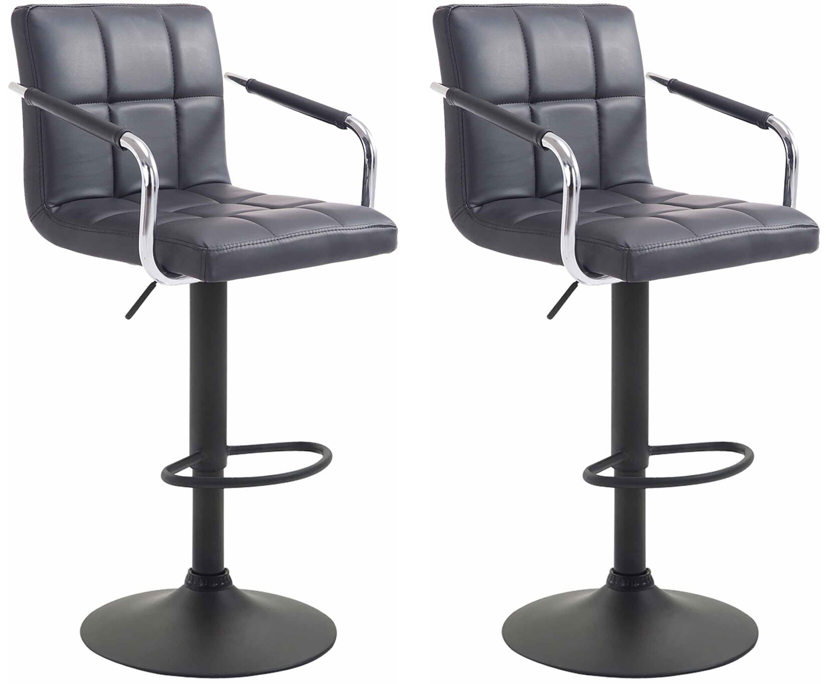 CLP 2er Set Barhocker Lucy V2 schwarz Farbe: schwarz, Gestell Farbe: schwarz