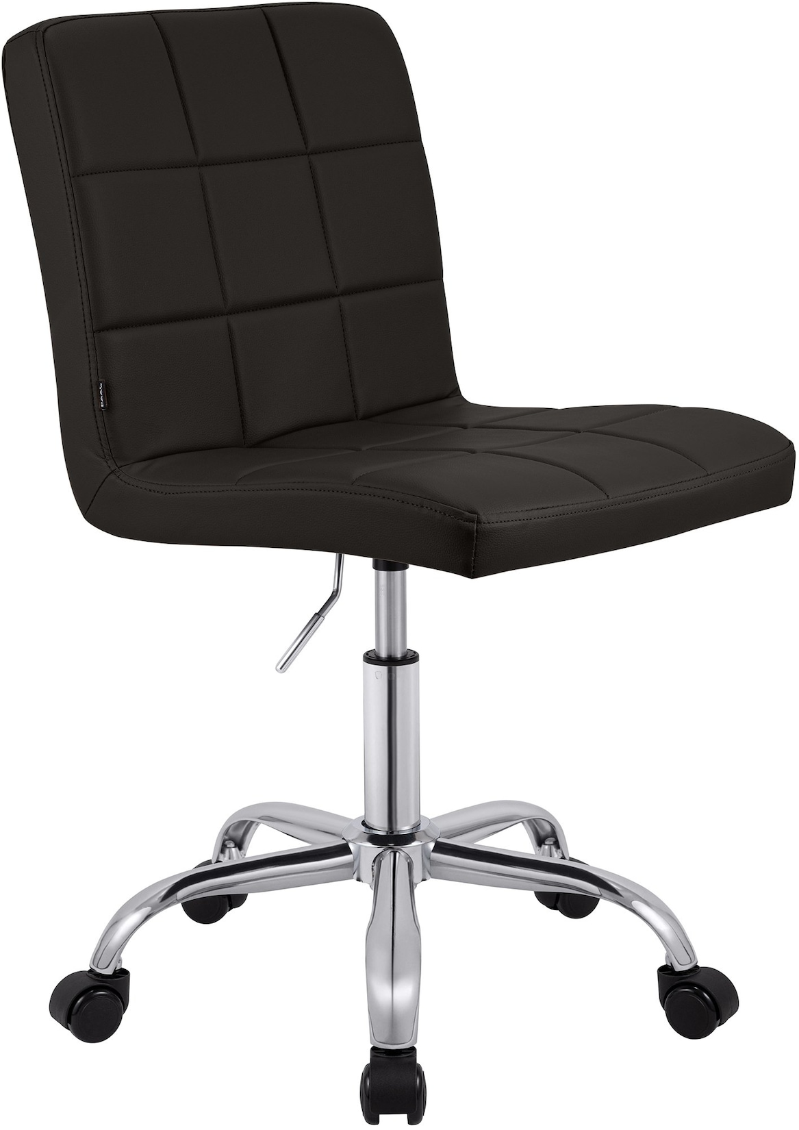 CLP Arbeitshocker höhenverstellbar mit Lehne und Rollen Darfield, Arbeitsstuhl ergonomisch 360° drehbar, Kosmetikstuhl bis 150 kg belastbar