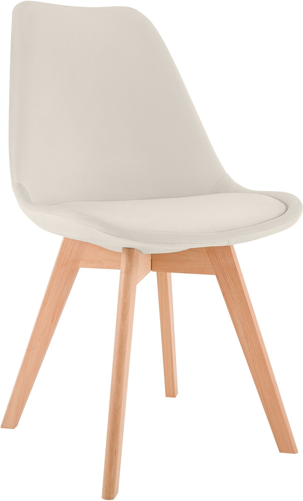 CLP Stuhl Linares Samt Farbe: beige, Material: Samt