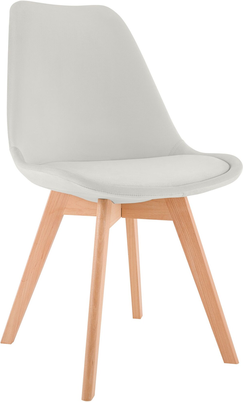 CLP Stuhl Linares Samt Farbe: hellgrau, Material: Samt