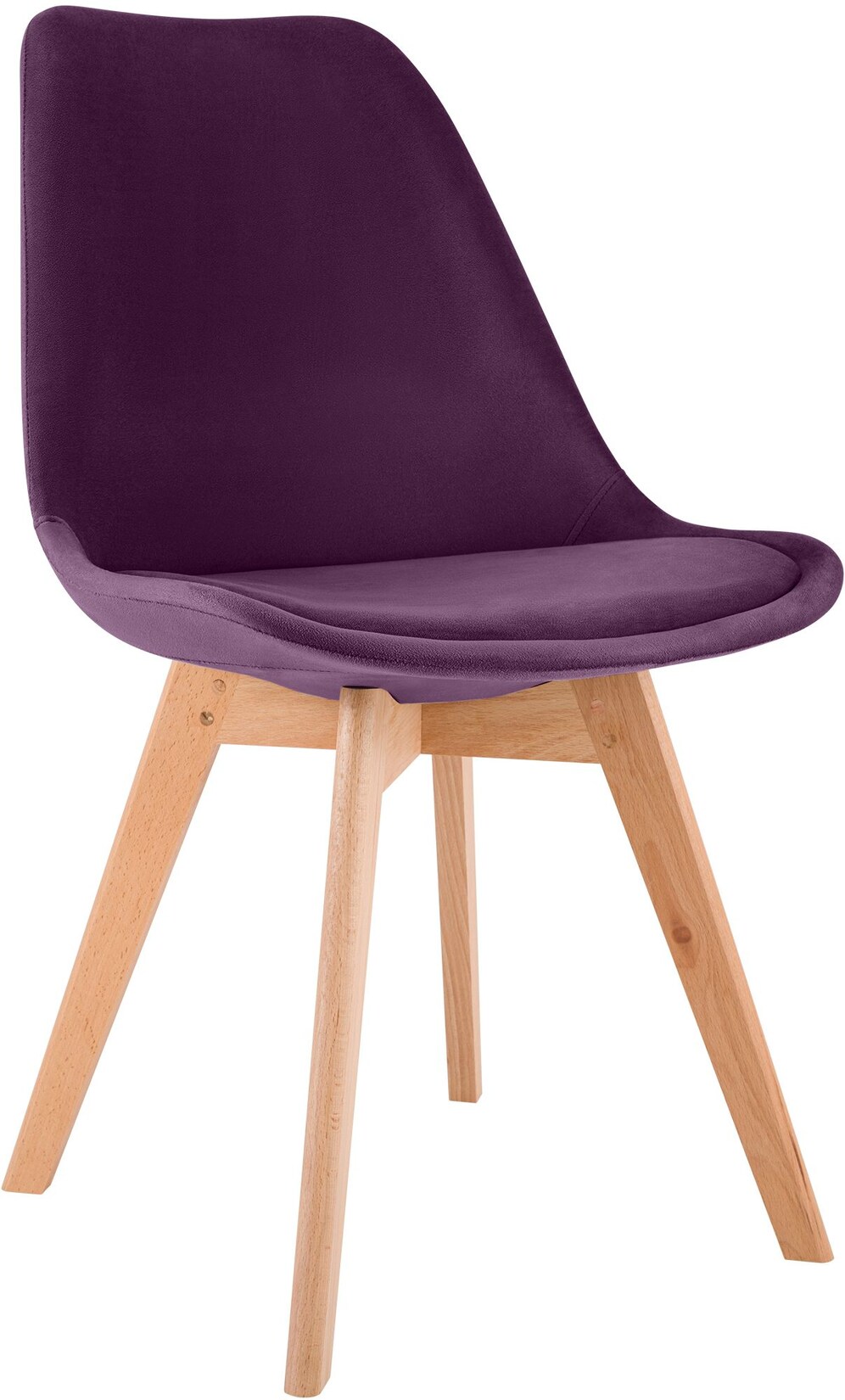CLP Stuhl Linares Samt - Farbe: lila, Material: Samt