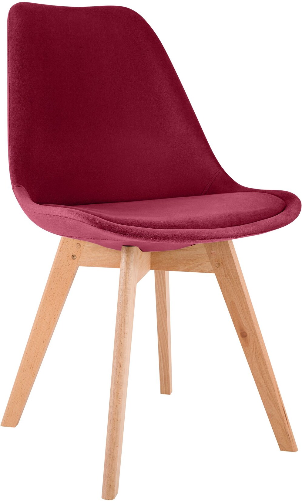 CLP Stuhl Linares Samt Farbe: rot, Material: Samt