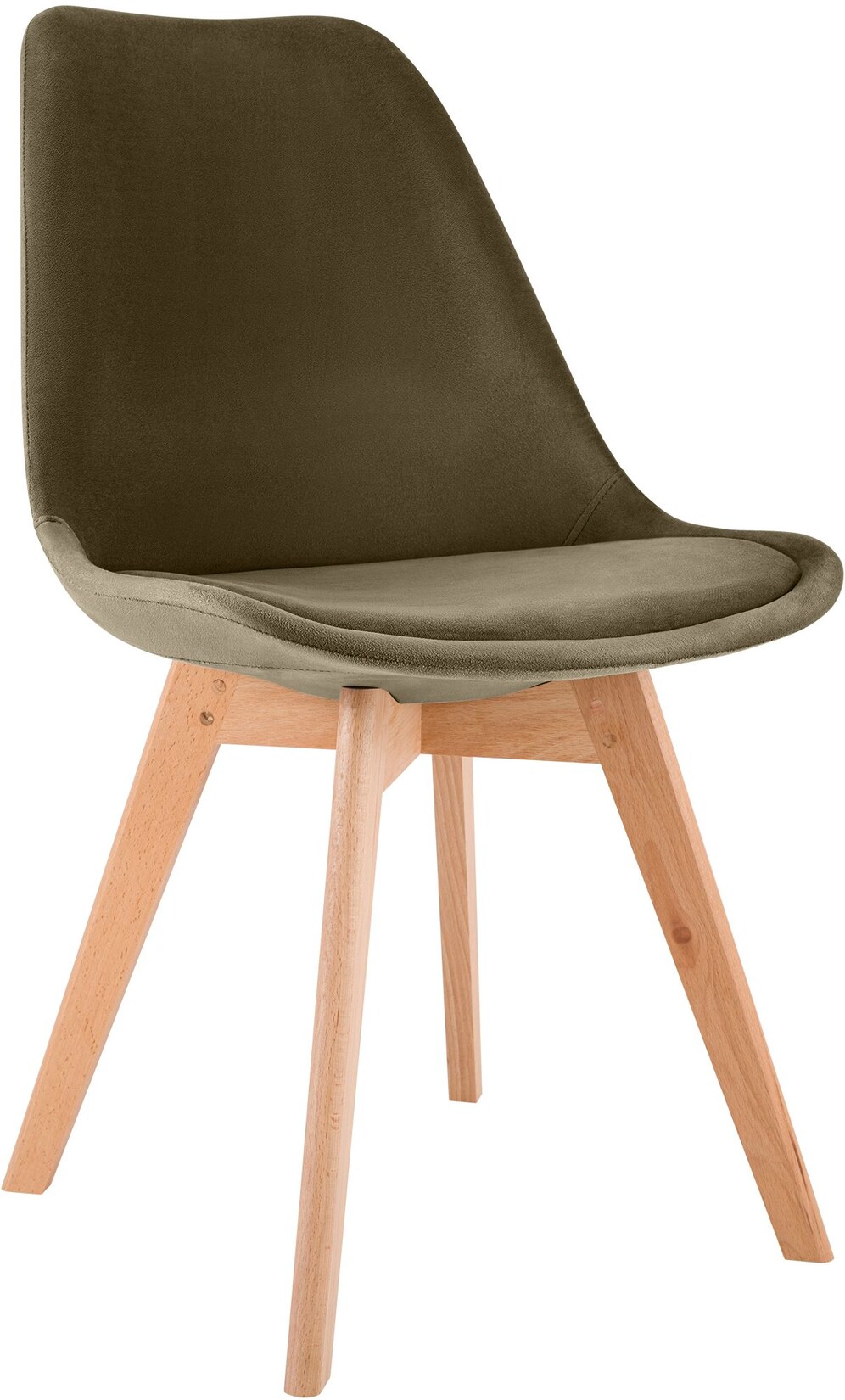 CLP Stuhl Linares Samt Farbe: dunkelbraun, Material: Samt