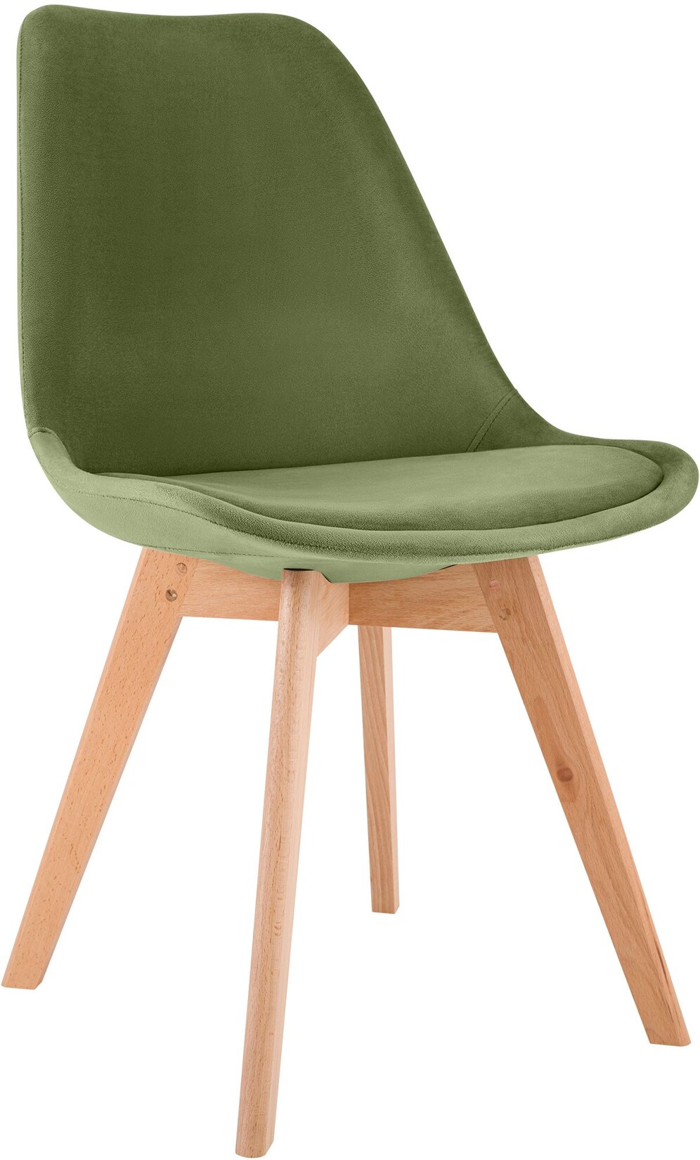 CLP Stuhl Linares Samt Farbe: hellgrün, Material: Samt