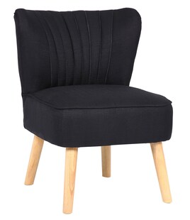 CLP Lounger Sevran Stoff I Sessel Mit Holzgestell I Polsterstuhl Mit Rückenlehne I Max. Belastbarkeit 120 kg 