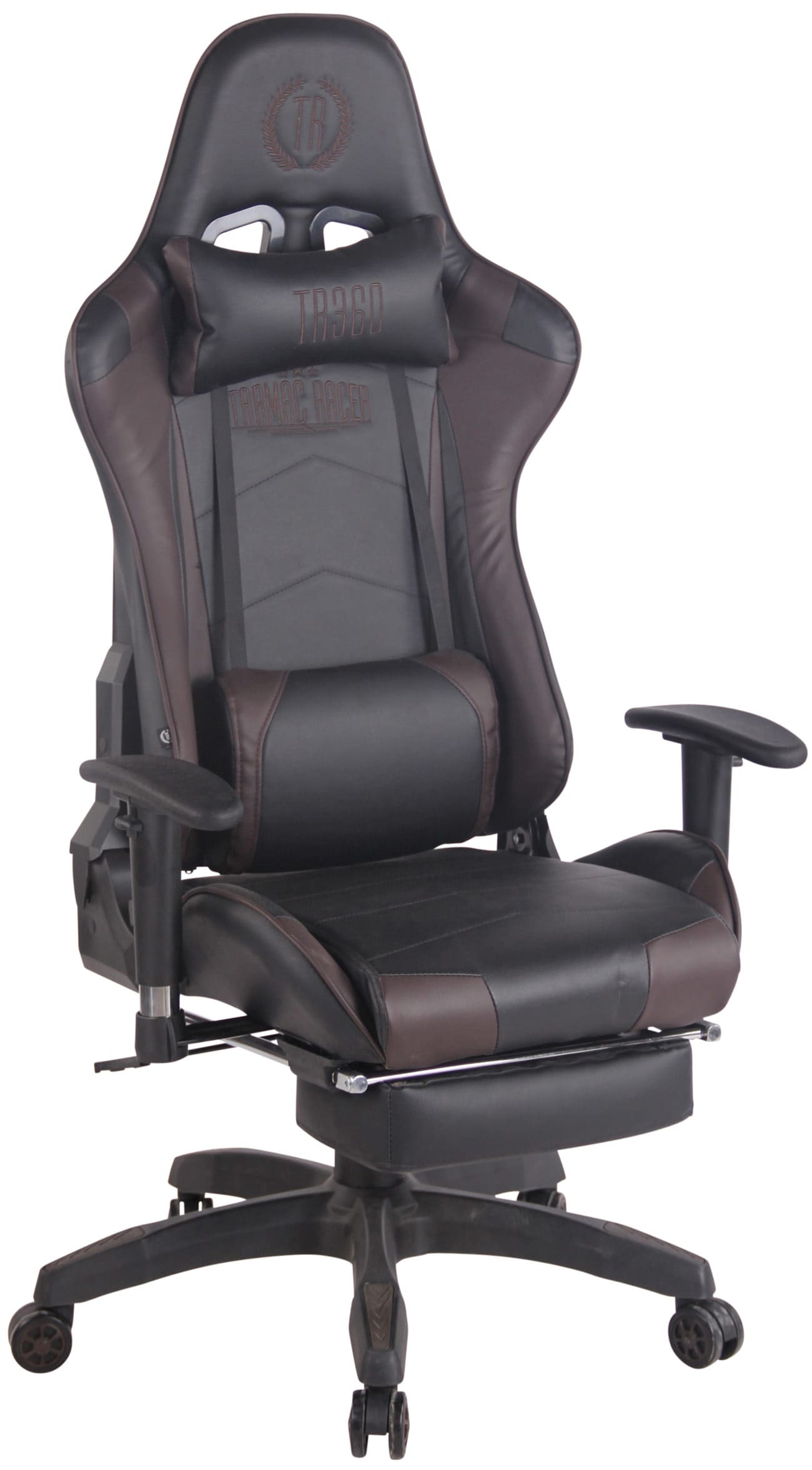 CLP Gaming B&uuml;rostuhl TURBO Kunstleder mit Massagefunktion l H&ouml;henverstellbarer B&uuml;rostuhl mit ausziehbarer Fu&szlig;ablage und beheizbarem Sitzbereich 