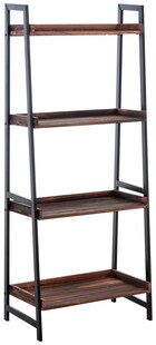 CLP Treppenregal Dahn Mit Metallgestell Und Vier Ablageflächen I Dekoratives Regal I Bücherregal I Standregal 