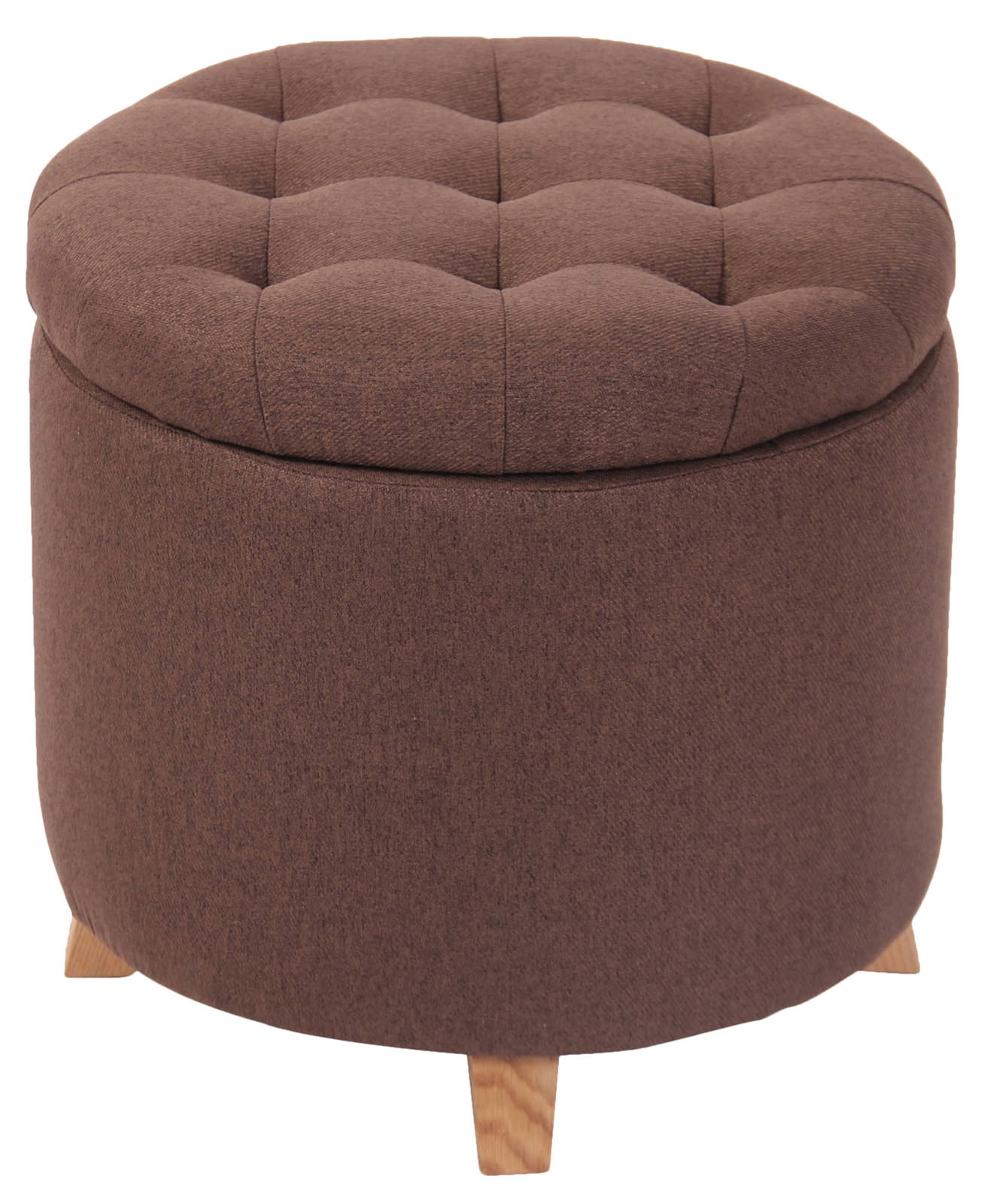 CLP Sitzhocker Marsa Stoff I Samt I Polsterhocker Mit Stauraum I Gesteppter Hocker Mit Zierkn&ouml;pfen I Gepolstert 