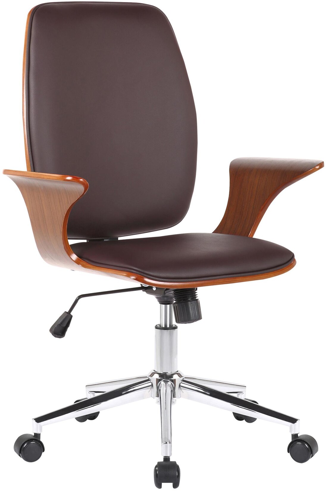 CLP Bürostuhl Burbank Kunstleder Farbe: walnuss/braun, Material: Kunstleder