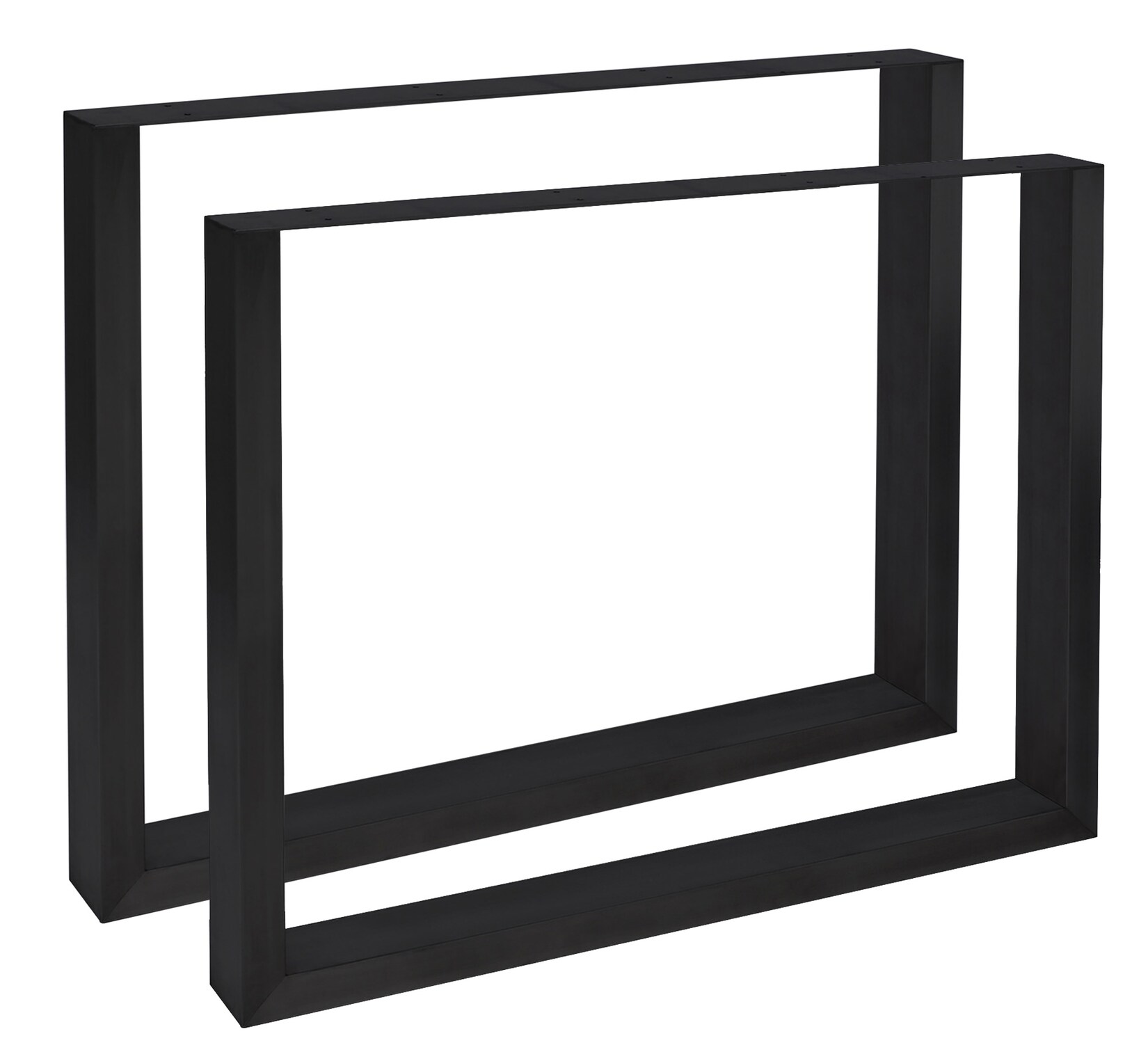 CLP 2er Set Tischbeine Velden I Tischkufen Aus Vierkantprofilen I Höhe 72 cm I Pulverbeschichtetes Gestell
