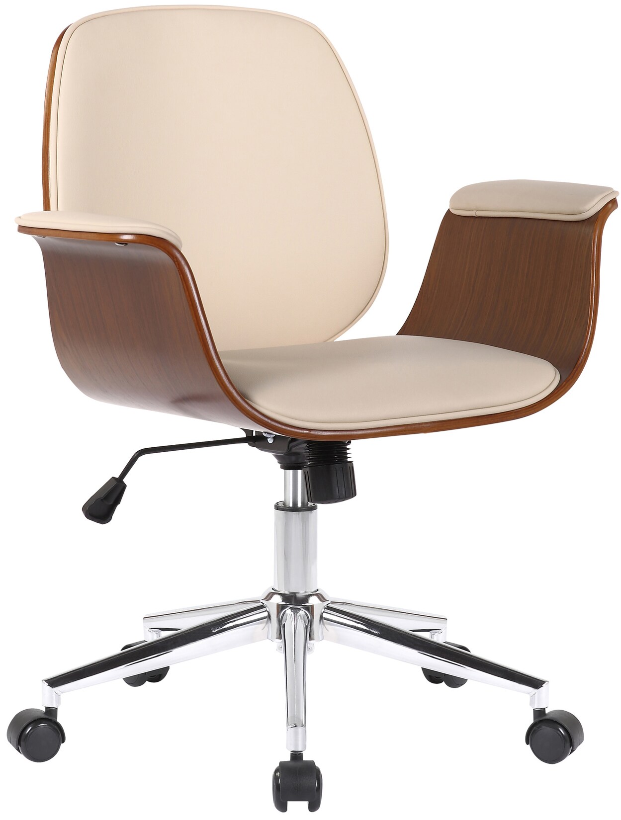 CLP Bürostuhl Kemberg Kunstleder Farbe: walnuss/creme