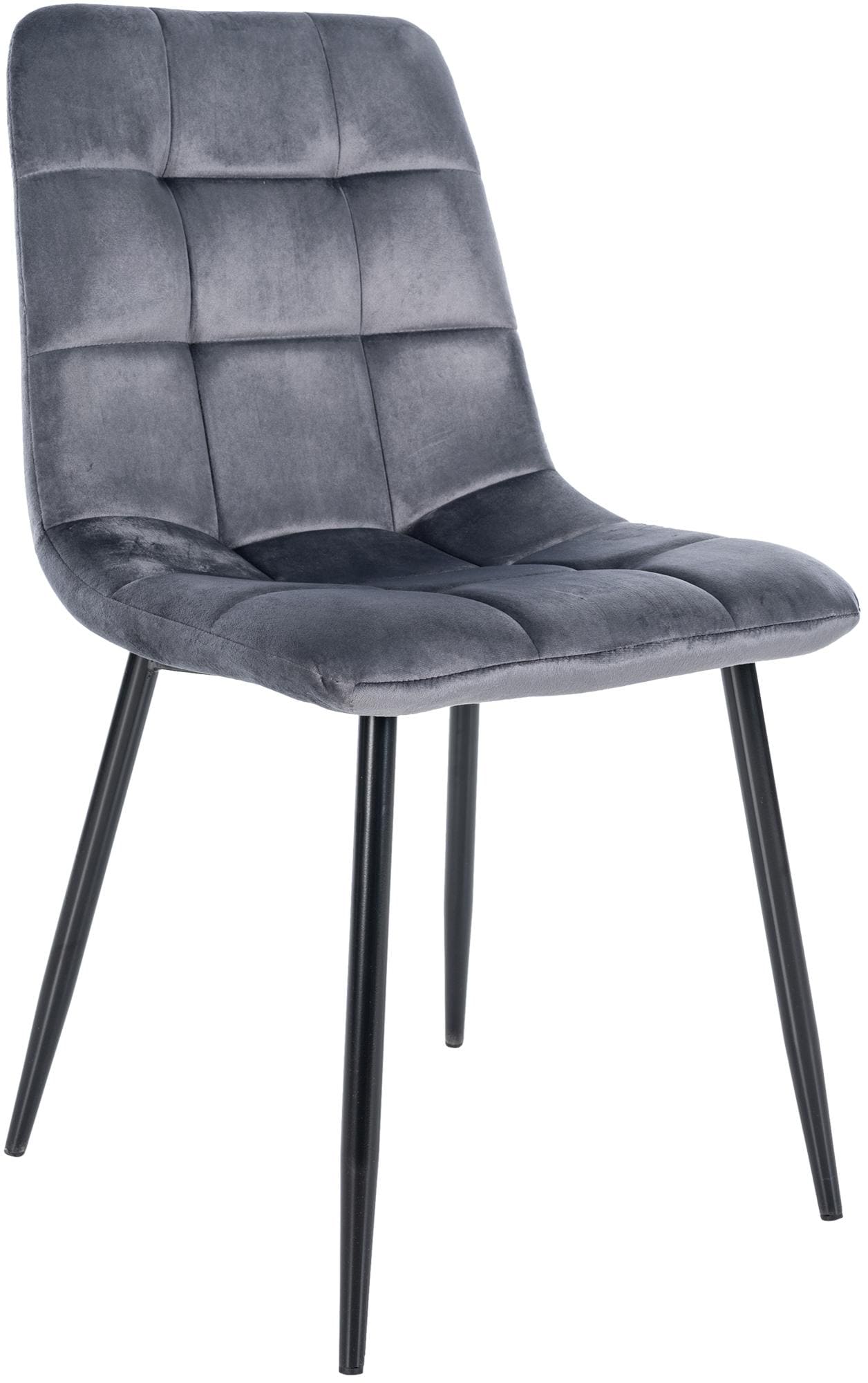 CLP Esszimmerstuhl Antibes | Samt | Gepolstert | K&uuml;chenstuhl | Metallbeine mit Bodenschonern | Belastbar bis 150 kg 