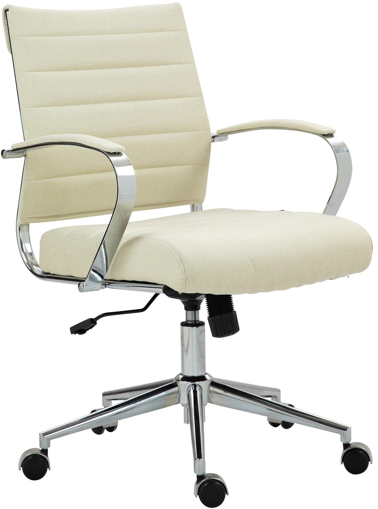 CLP Bürostuhl Oakland Stoff Farbe: creme, Material: Stoff