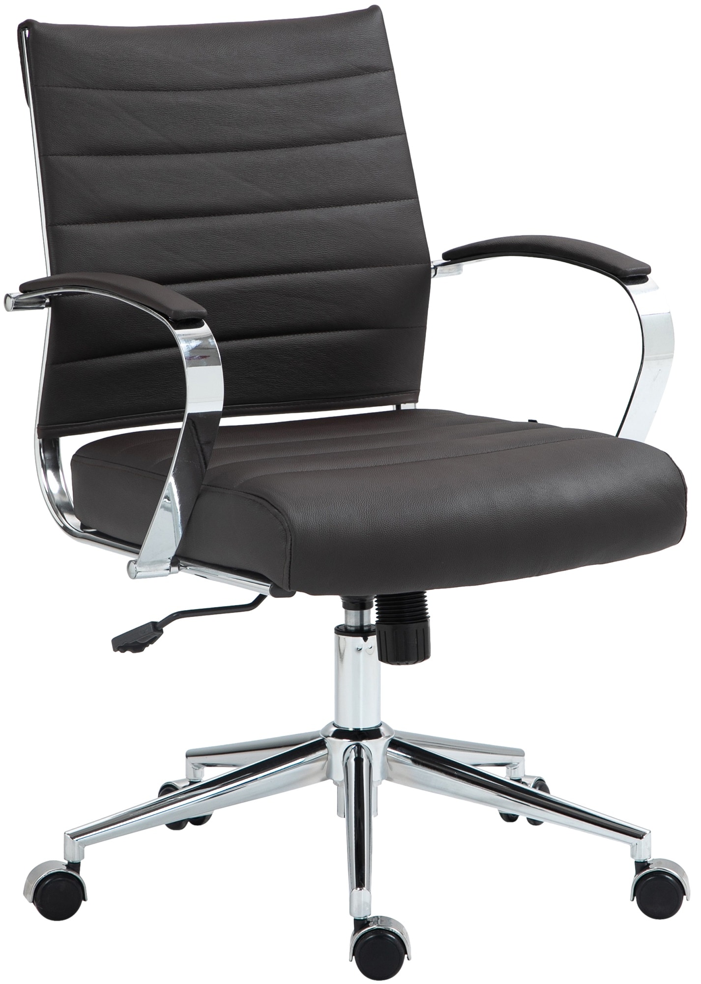 CLP Drehstuhl Oakland I Chefsessel Mit Stufenloser Sitzh&ouml;henverstellung I B&uuml;rosessel Mit Leichtlaufrollen 
