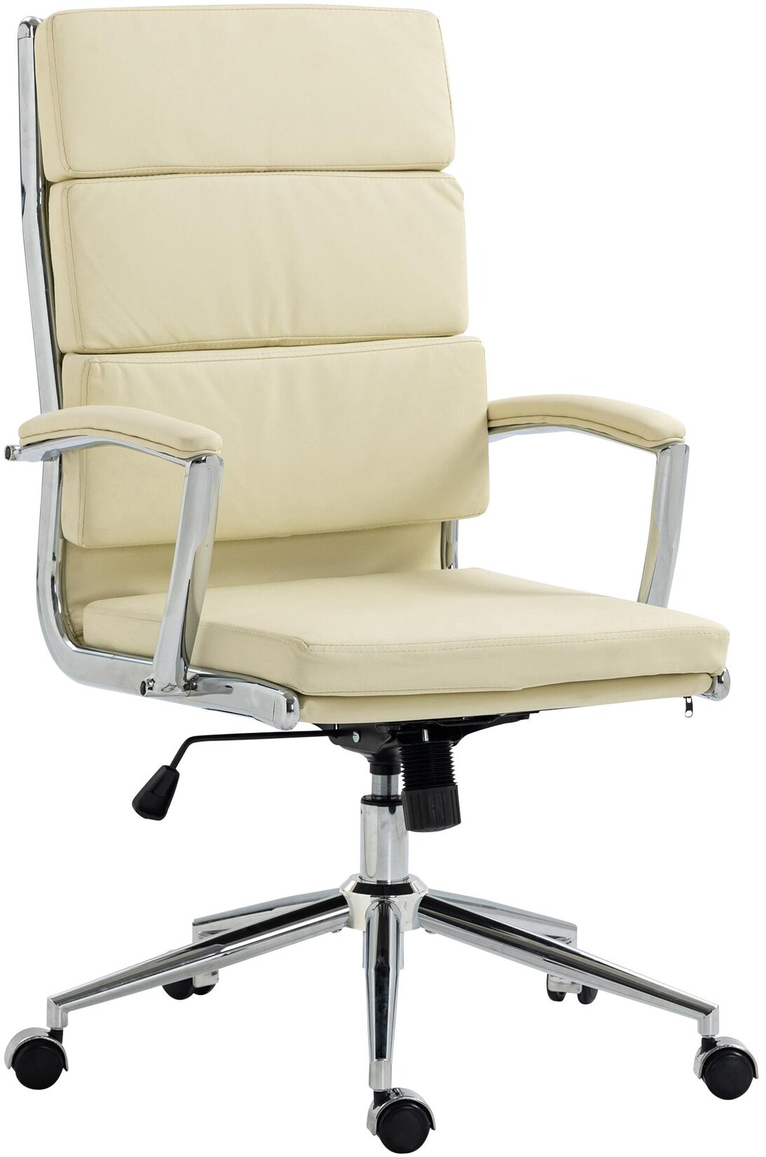 CLP Bürostuhl Cleveland Kunstleder Farbe: creme, Material: Kunstleder