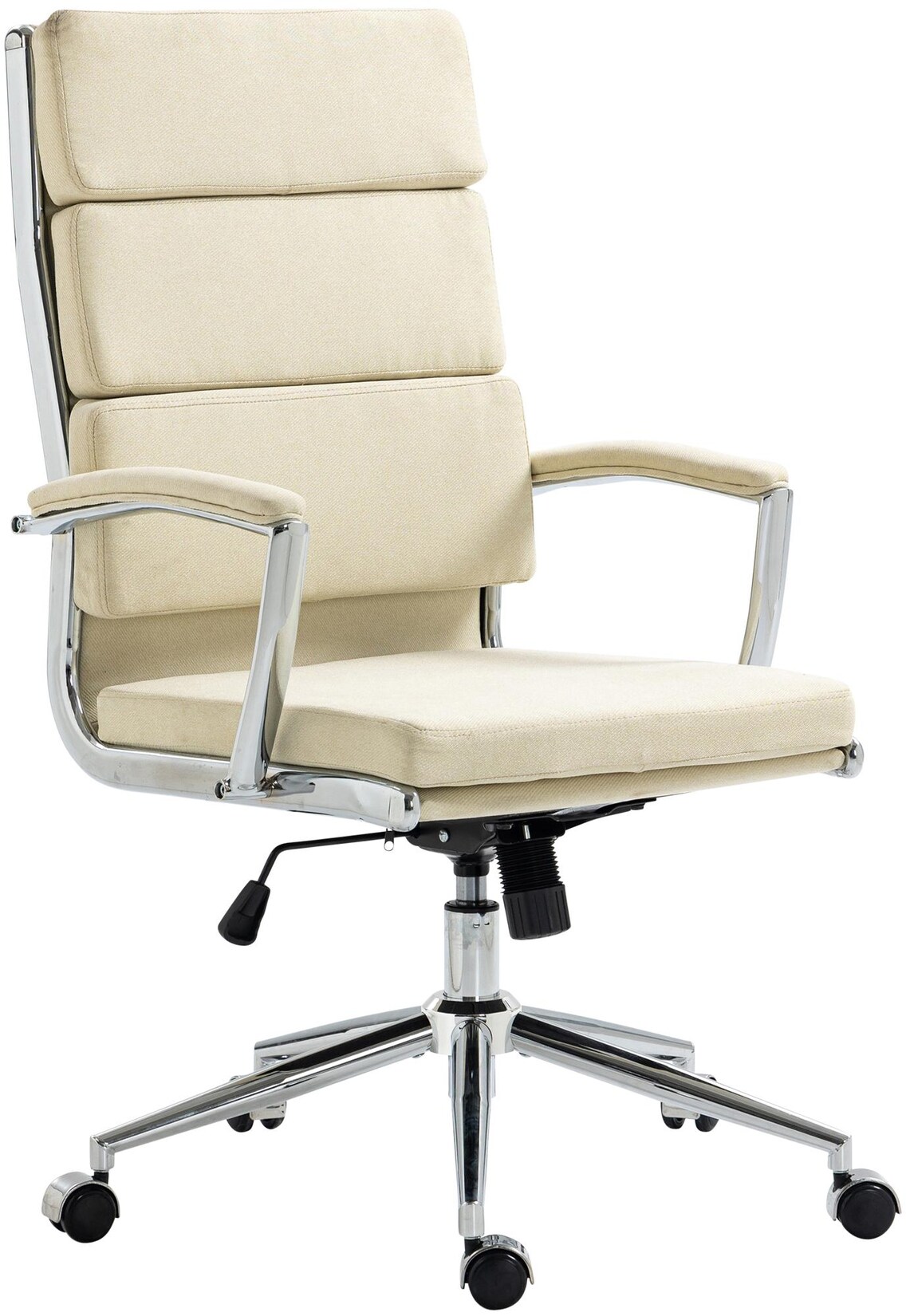 CLP Bürostuhl Cleveland Stoff Farbe: creme, Material: Stoff
