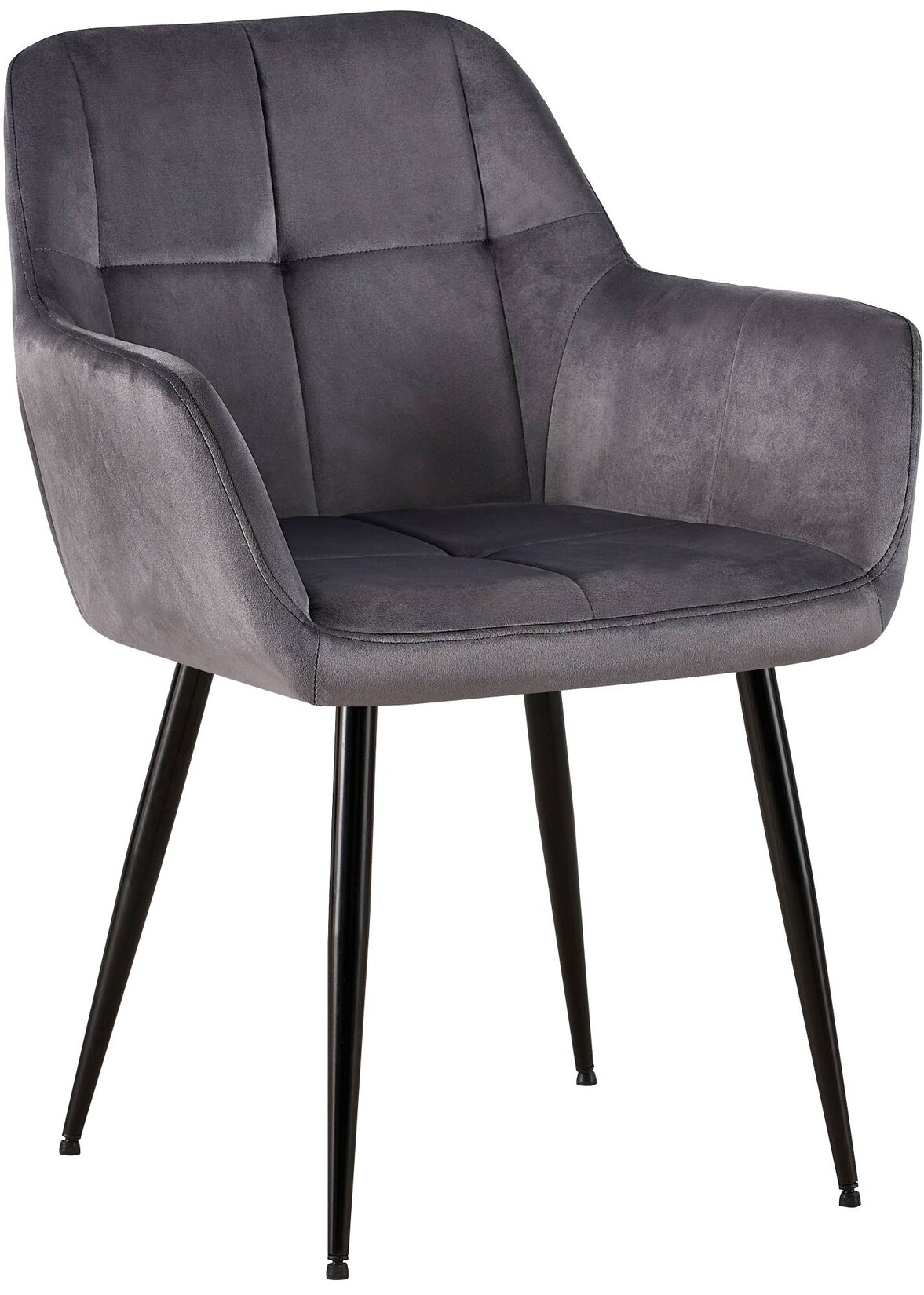 CLP Besucherstuhl Emia Samt Farbe: grau, Material: Samt