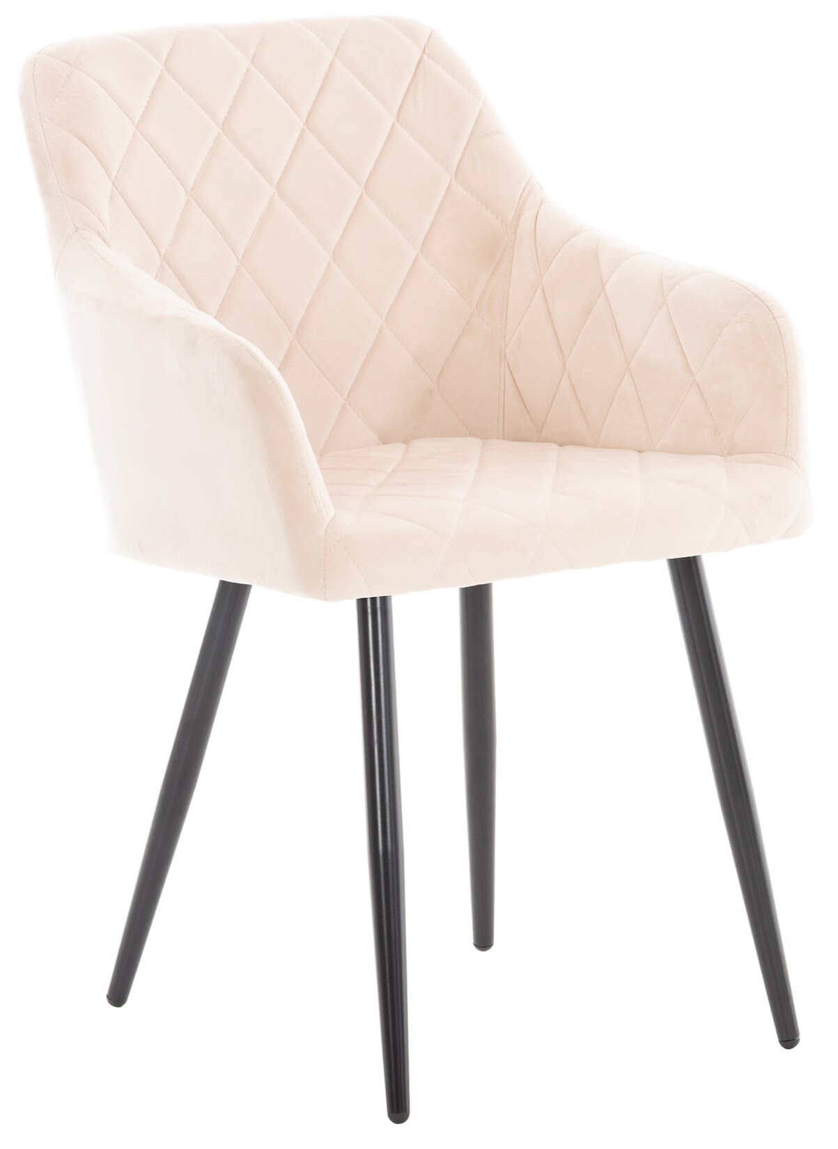 CLP Esszimmerstuhl Shila Samt Farbe: beige, Material: Samt
