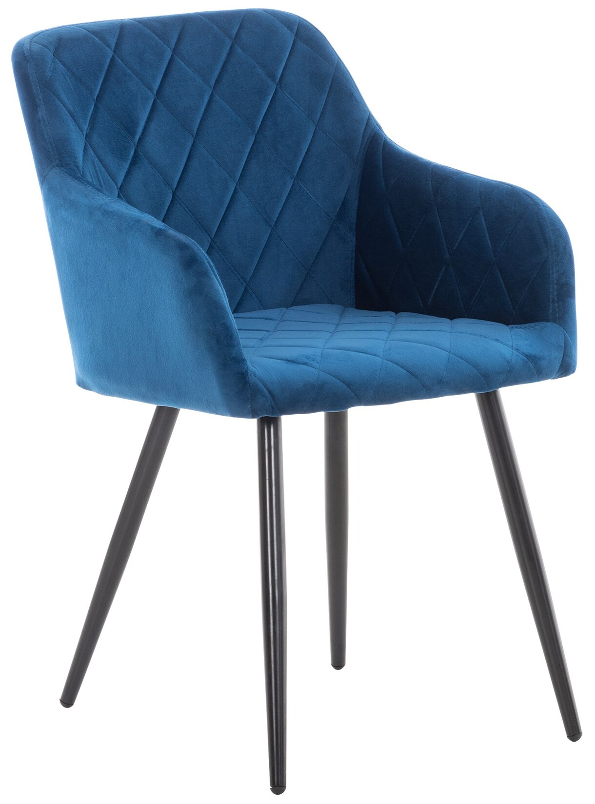CLP Esszimmerstuhl Shila Samt Farbe: blau, Material: Samt