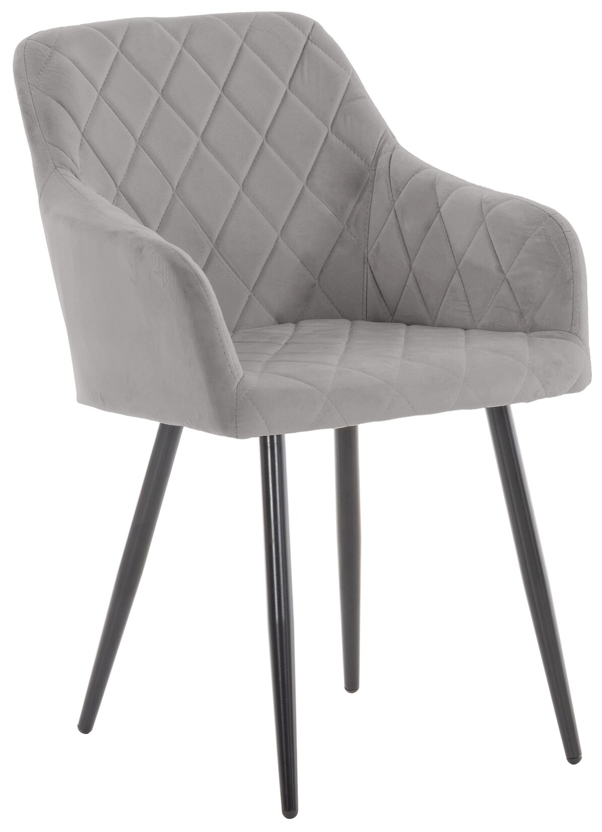 CLP Esszimmerstuhl Shila Samt Farbe: grau, Material: Samt