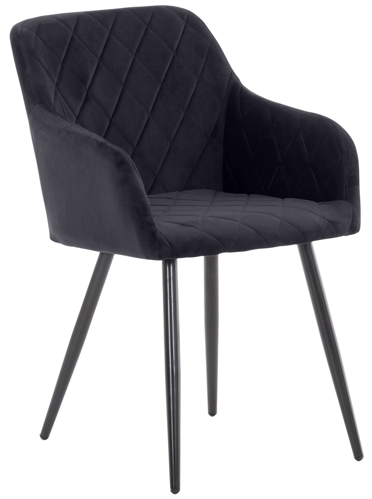 CLP Esszimmerstuhl Shila Samt Farbe: schwarz, Material: Samt