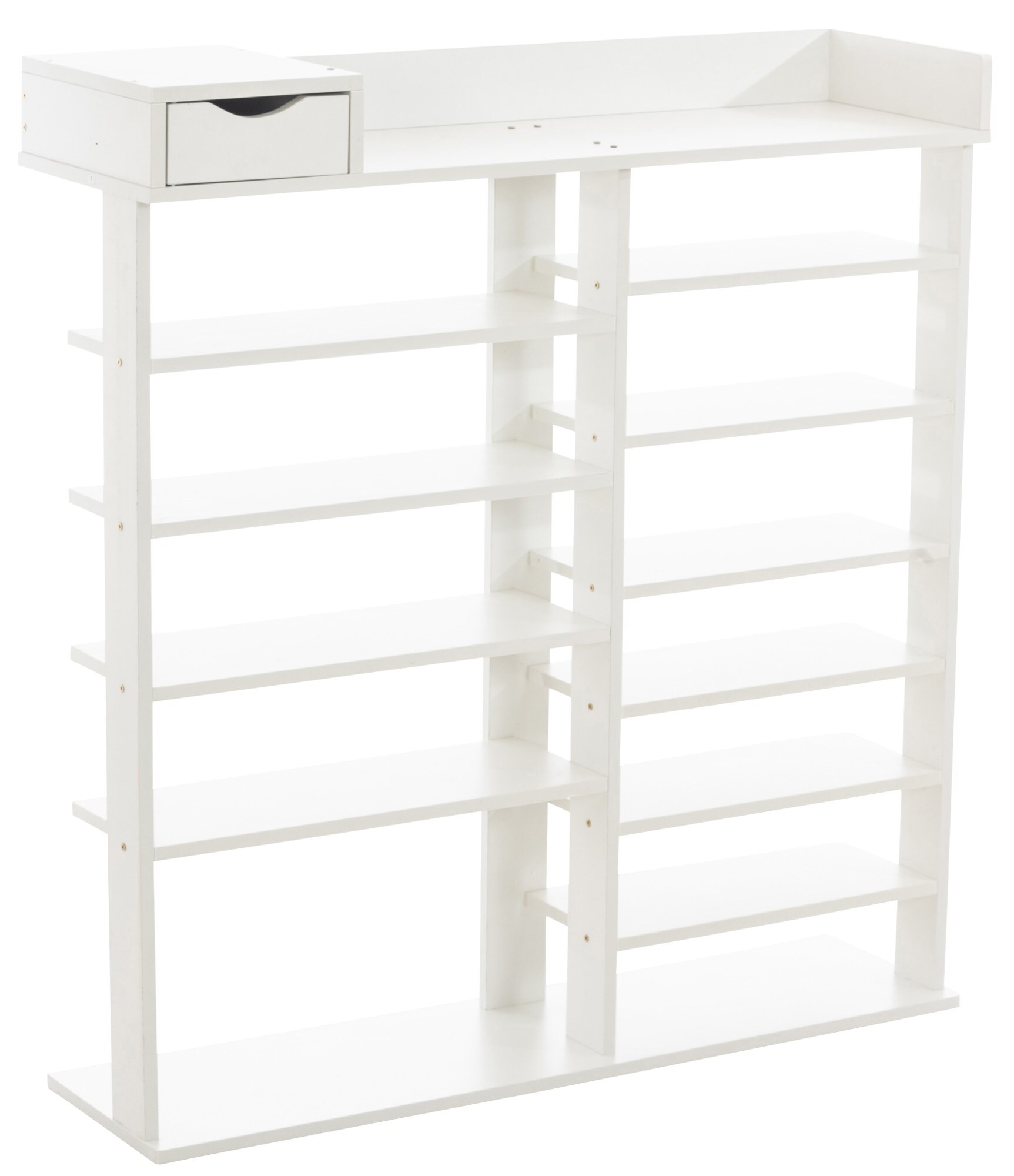 CLP Schuhregal Kristina Mit Vielen Ablagefl&auml;chen I Dekorativer Schuhschrank I Schuhst&auml;nder Aus MDF 