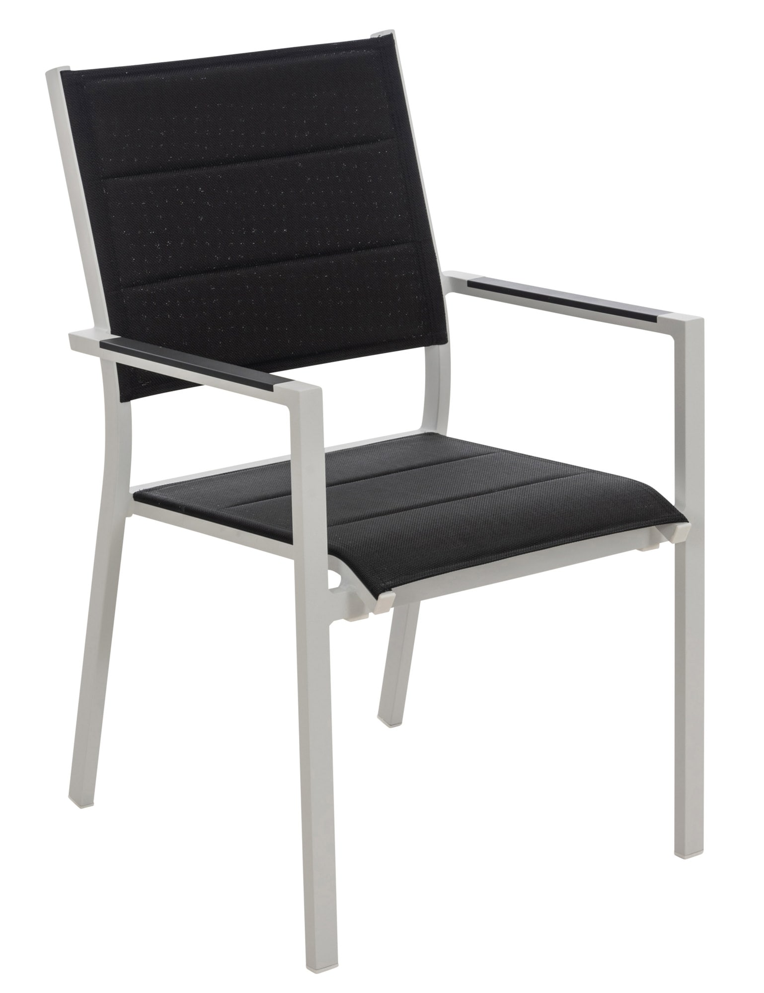 CLP Gartenstuhl Jones I Lehnstuhl Mit Textilene-Bezug I Stapelstuhl Aus Aluminium 