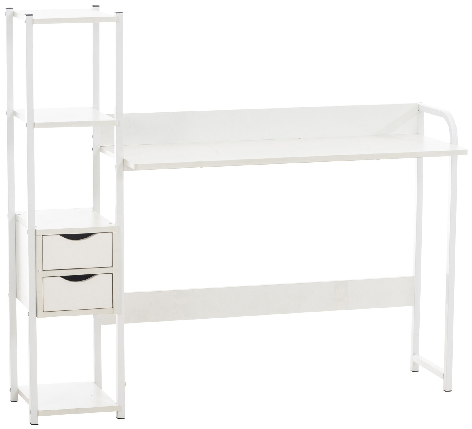CLP Schreibtisch Widnes I Bürotisch Mit Regal Und Stauraum I Computertisch Mit Schubladen I Laptoptisch Im Industrial Look