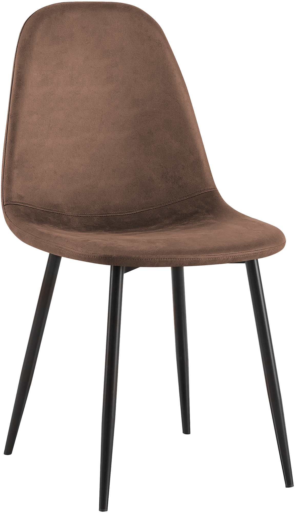 CLP Esszimmerstuhl gepolstert Napier, K&uuml;chenstuhl mit R&uuml;ckenlehne und schwarzem Metallgestell, Polsterstuhl Esszimmer bis 150 kg belastbar 