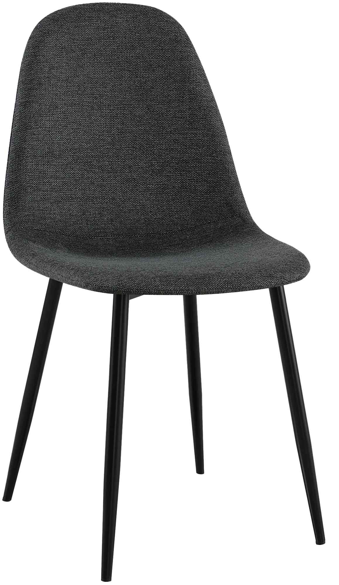 CLP Esszimmerstuhl gepolstert Napier, K&uuml;chenstuhl mit R&uuml;ckenlehne und schwarzem Metallgestell, Polsterstuhl Esszimmer bis 150 kg belastbar 