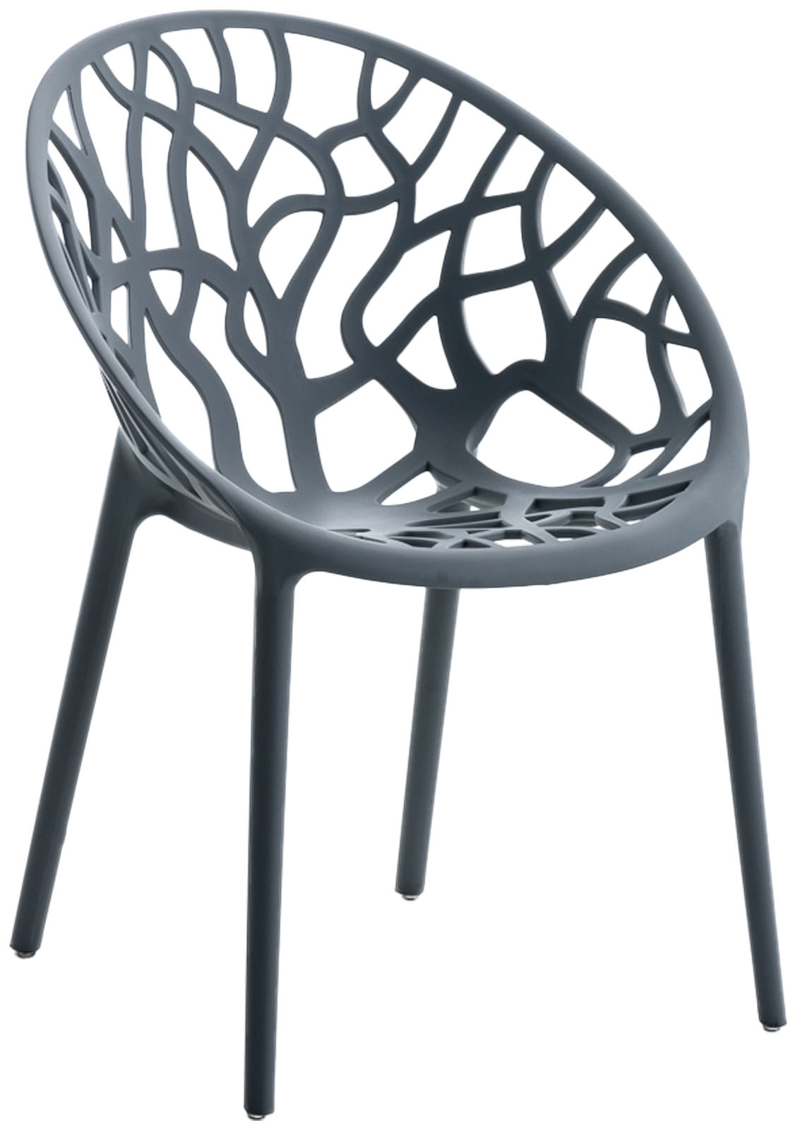 CLP Gartenstuhl, stapelbar und wetterfest, modern mit nicht verstellbaren Armlehnen, Gestell Kunststoff, Hope 