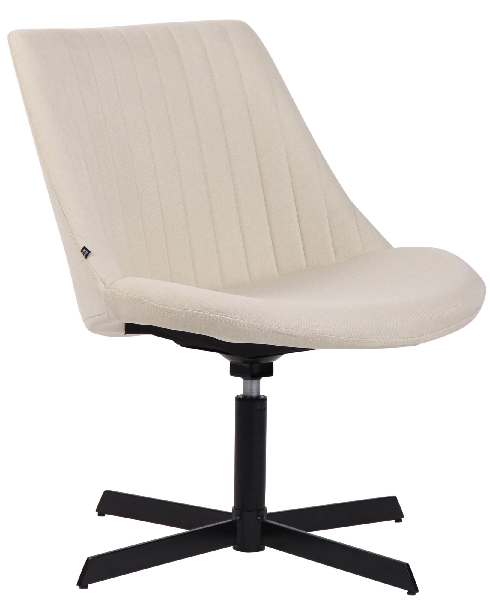 CLP Lounger Granby I 360 Grad Drehbarer Relax Sessel Mit Stoffbezug I Ergonomisches Design Mit Bodenschonern I Polsterstuhl Mit R&uuml;ckenlehne 