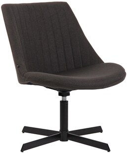 CLP Lounger Granby I 360 Grad Drehbarer Relax Sessel Mit Stoffbezug I Ergonomisches Design Mit Bodenschonern I Polsterstuhl Mit Rückenlehne 