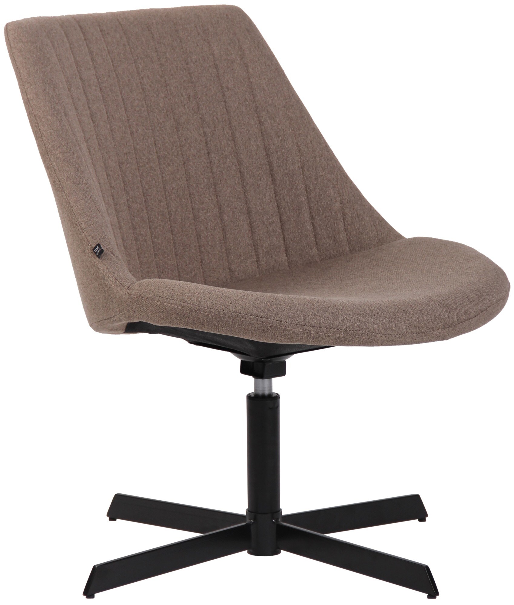 CLP Lounger Granby I 360 Grad Drehbarer Relax Sessel Mit Stoffbezug I Ergonomisches Design Mit Bodenschonern I Polsterstuhl Mit R&uuml;ckenlehne 