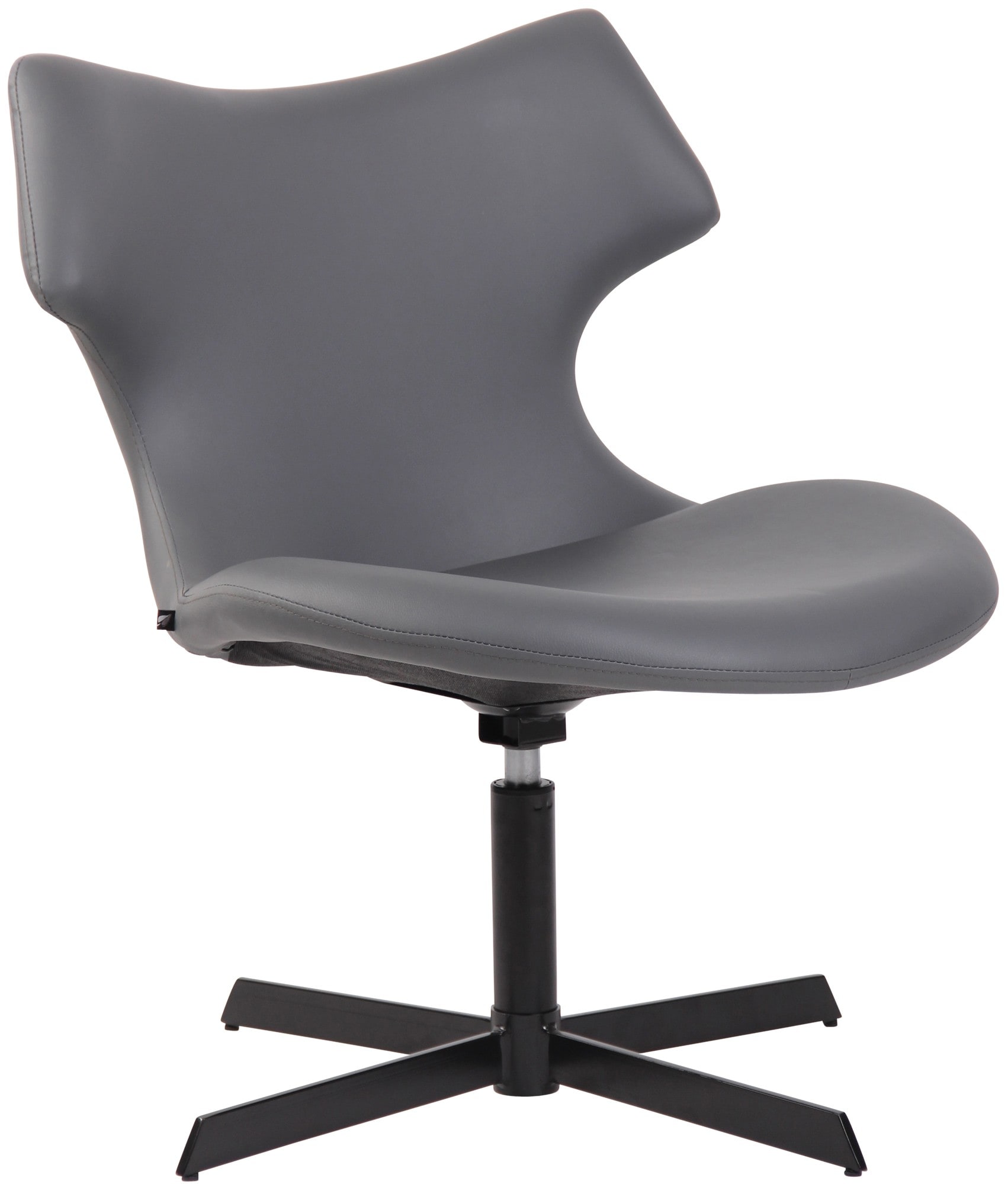 CLP Lounger Welland Kunstleder I Relaxsessel 360 Grad Drehbar Mit Gepolsterten Kunstlederbezug I Polsterstuhl Mit R&uuml;ckenlehne F&uuml;r Wohnzimmer 