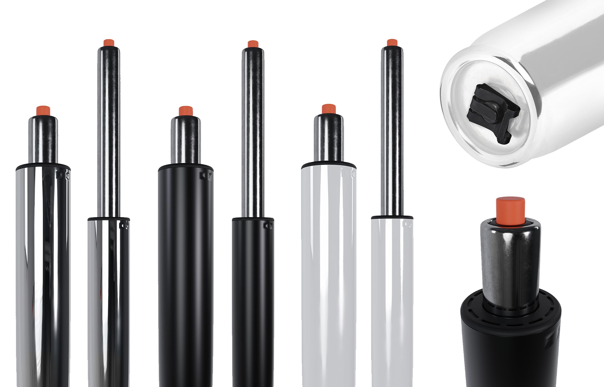 CLP Gasdruckfeder F&uuml;r B&uuml;rost&uuml;hle I Gaslift In Verschiedenen Gr&ouml;&szlig;en I Ersatz-Gasdruckd&auml;mpfer 