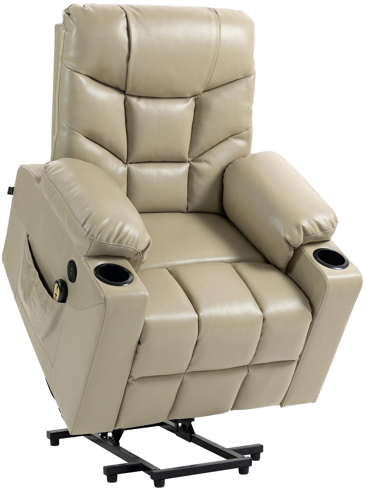 CLP Sessel Andover Kunstleder Farbe: creme, Material: Kunstleder