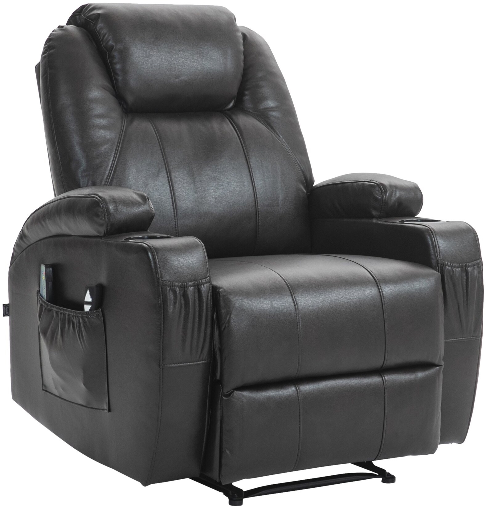 CLP Sessel Hepler mit Massagefunktion Kunstleder Farbe: braun, Material: Kunstleder