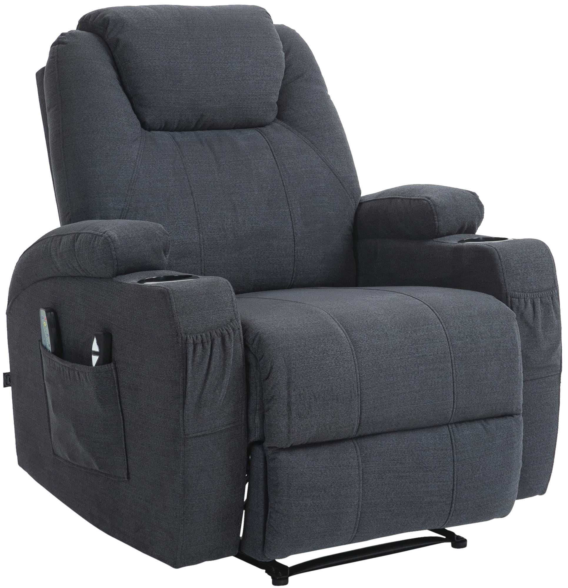 CLP Sessel Hepler mit Massagefunktion Stoff - Farbe: dunkelgrau, Material: Stoff 