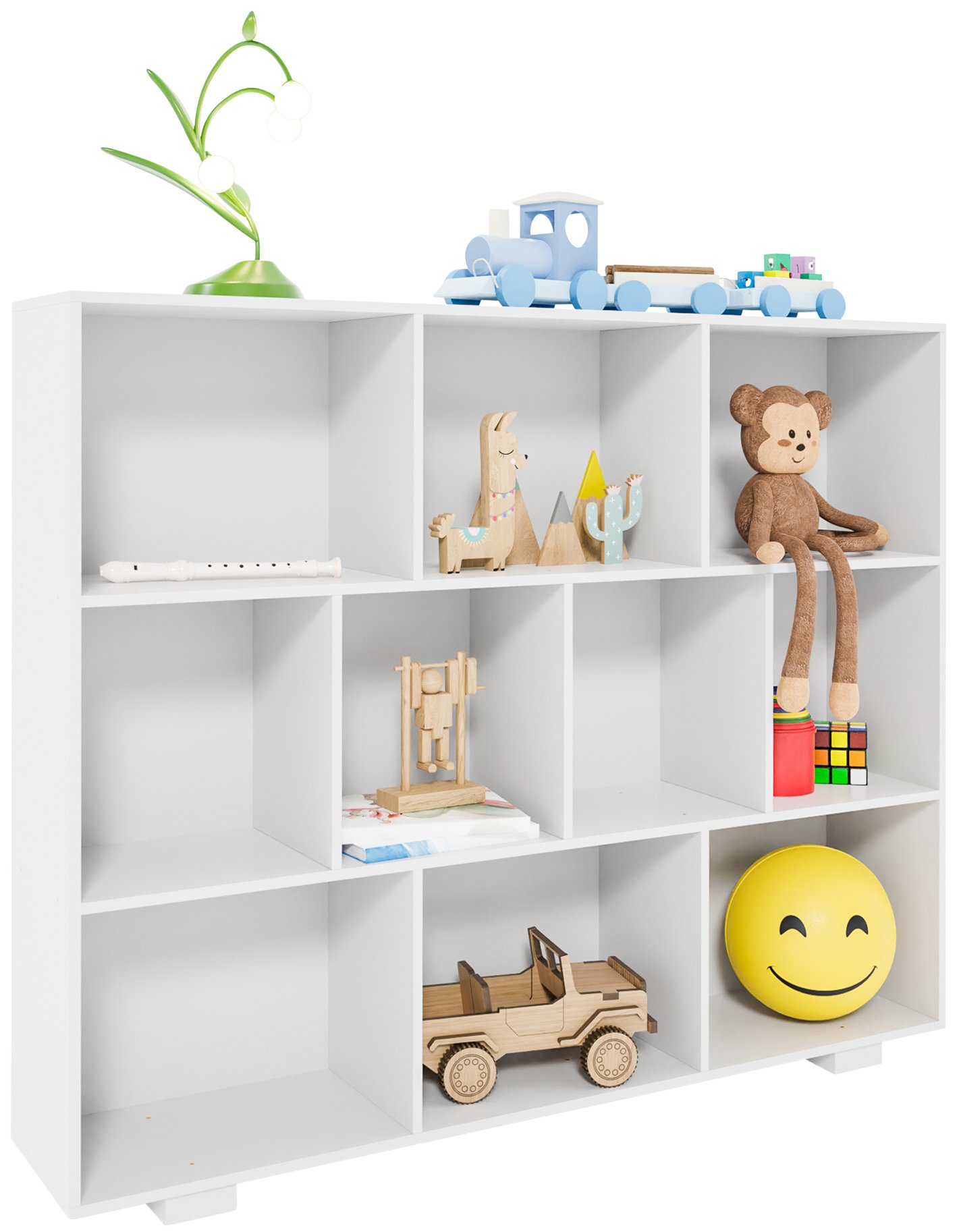 CLP Regal Peoria Mit Vielen Ablagefl&auml;chen I Dekoratives B&uuml;cherregal I Wandregal Aus MDF 