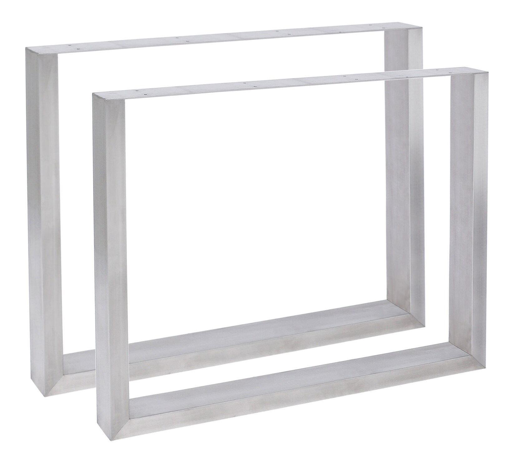 CLP 2x Tischbeine Velden 90 cm Farbe: edelstahl, Größe: 90 cm