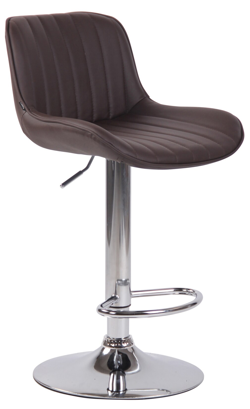 CLP Barhocker Lentini Kunstleder chrom Farbe: braun, Gestell Farbe: chrom