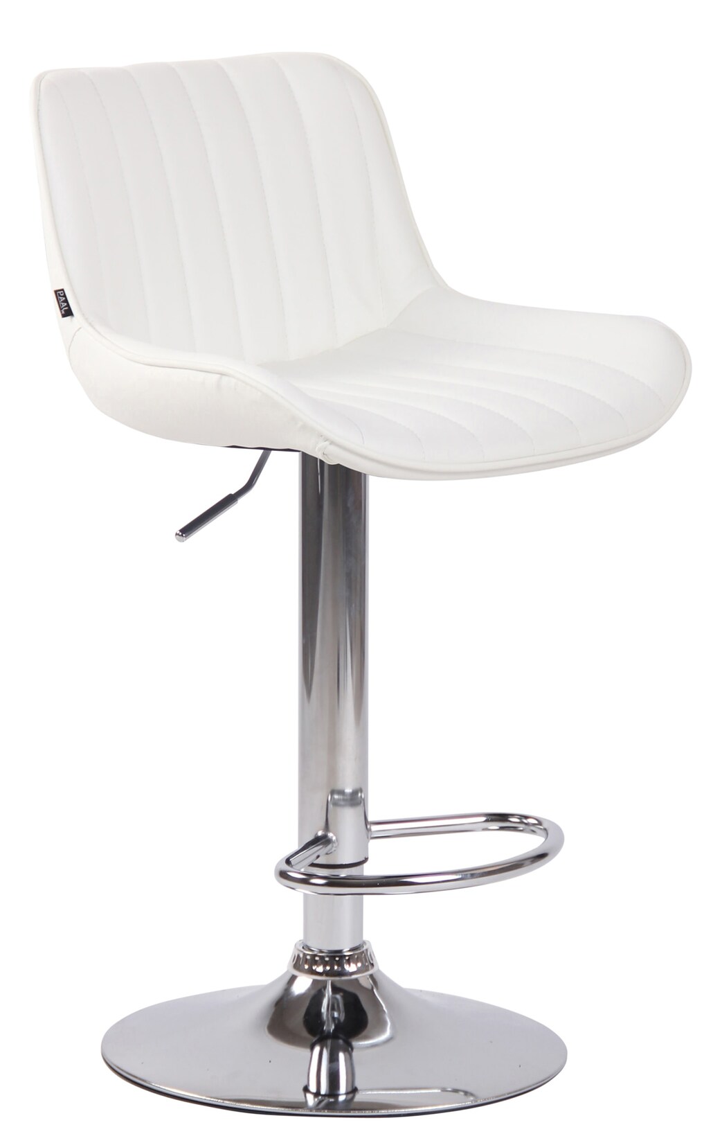 CLP Barhocker Lentini Kunstleder chrom Farbe: weiß, Gestell Farbe: chrom