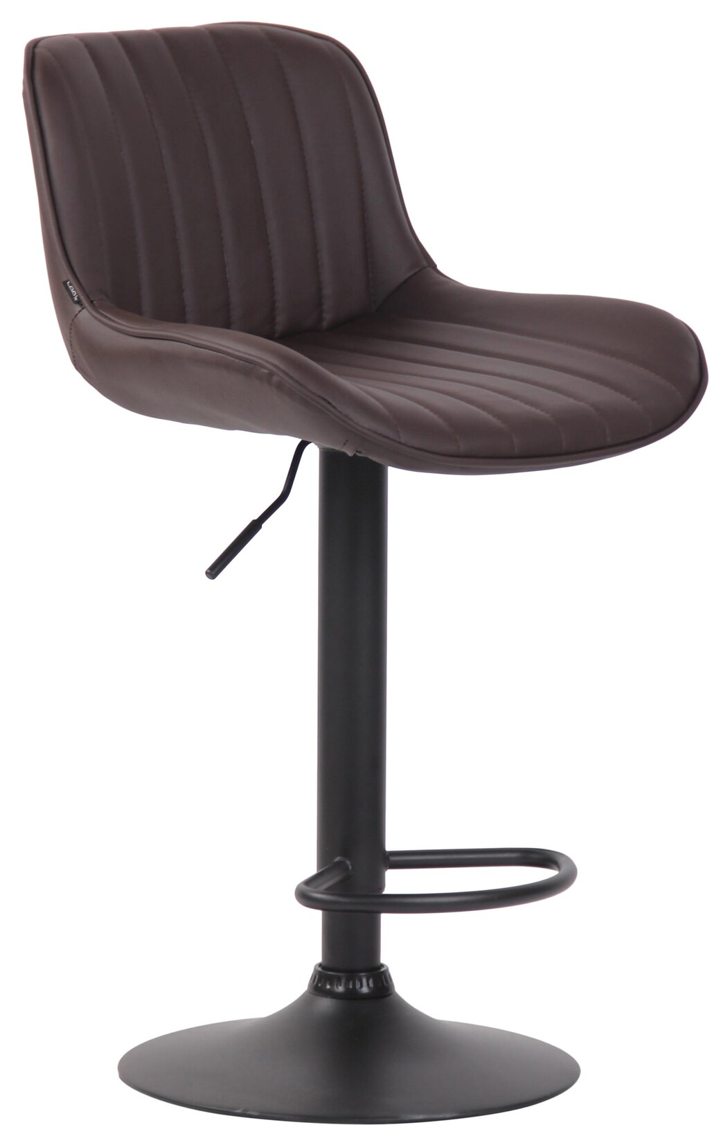 CLP Barhocker Lentini Kunstleder schwarz Farbe: braun, Gestell Farbe: schwarz