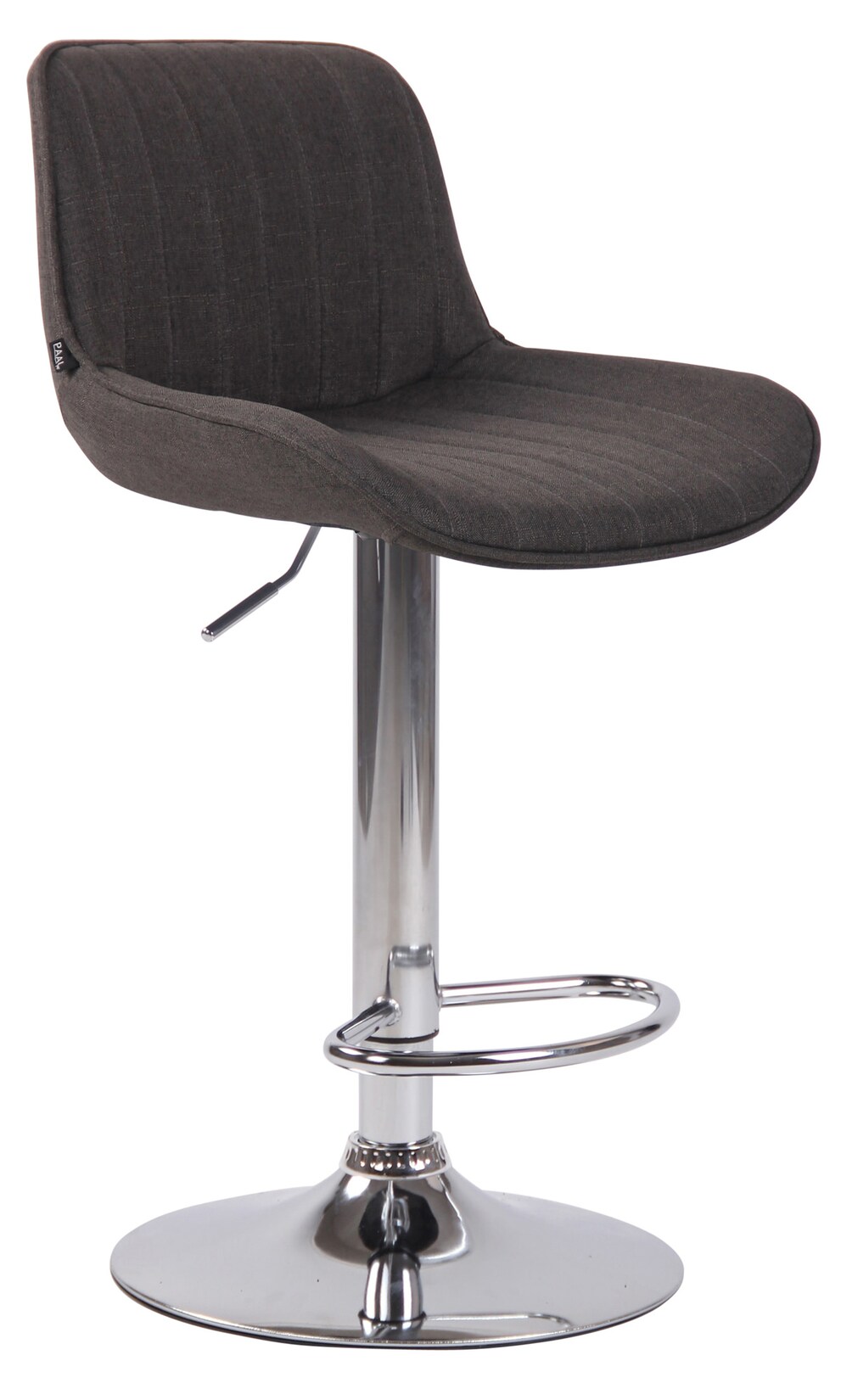CLP Barhocker Lentini Stoff chrom Farbe: dunkelgrau, Gestell Farbe: chrom