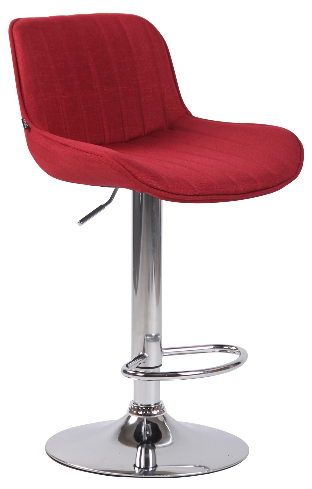 CLP Barhocker Lentini Stoff chrom Farbe: rot, Gestell Farbe: chrom