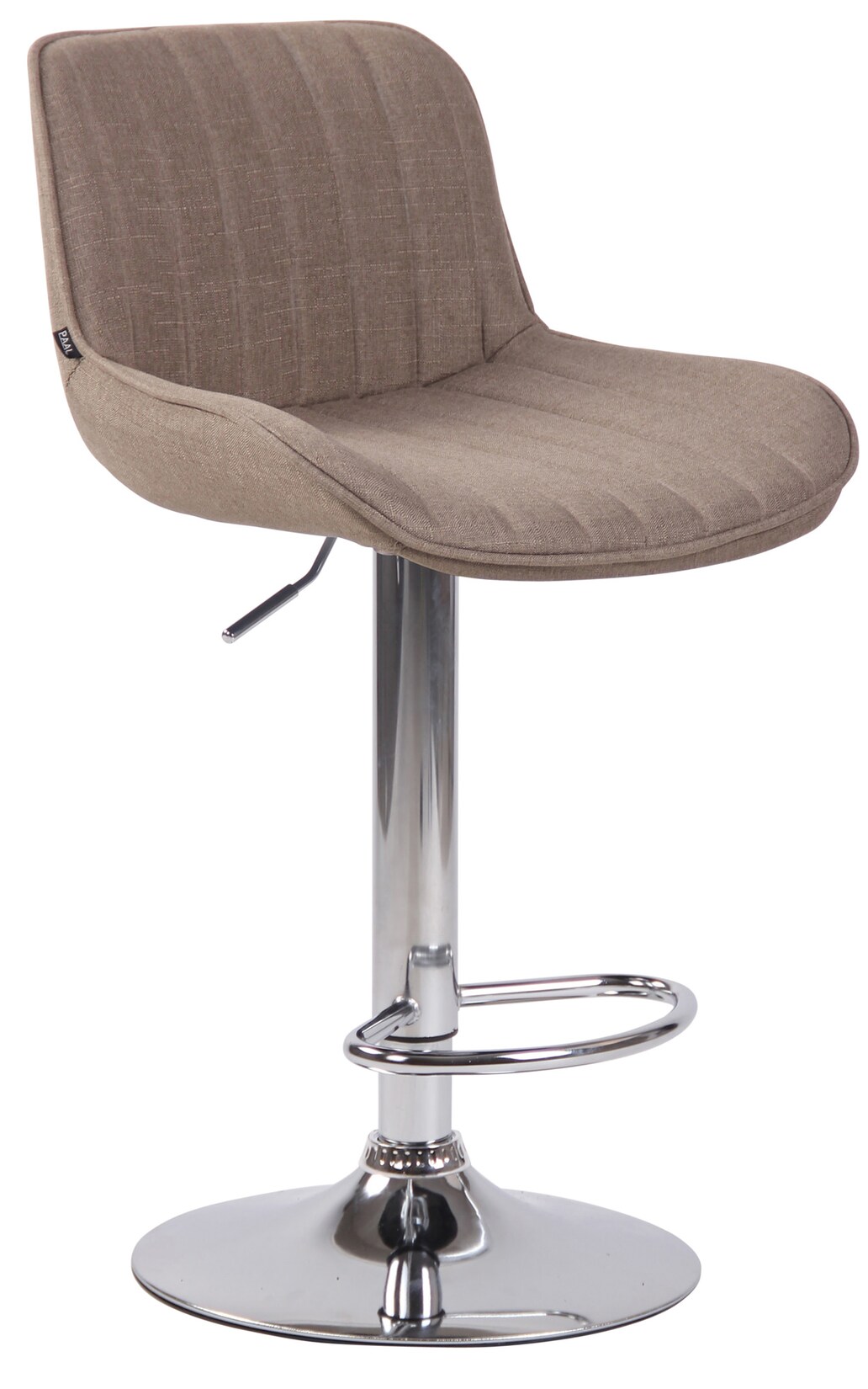 CLP Barhocker Lentini Stoff chrom Farbe: taupe, Gestell Farbe: chrom