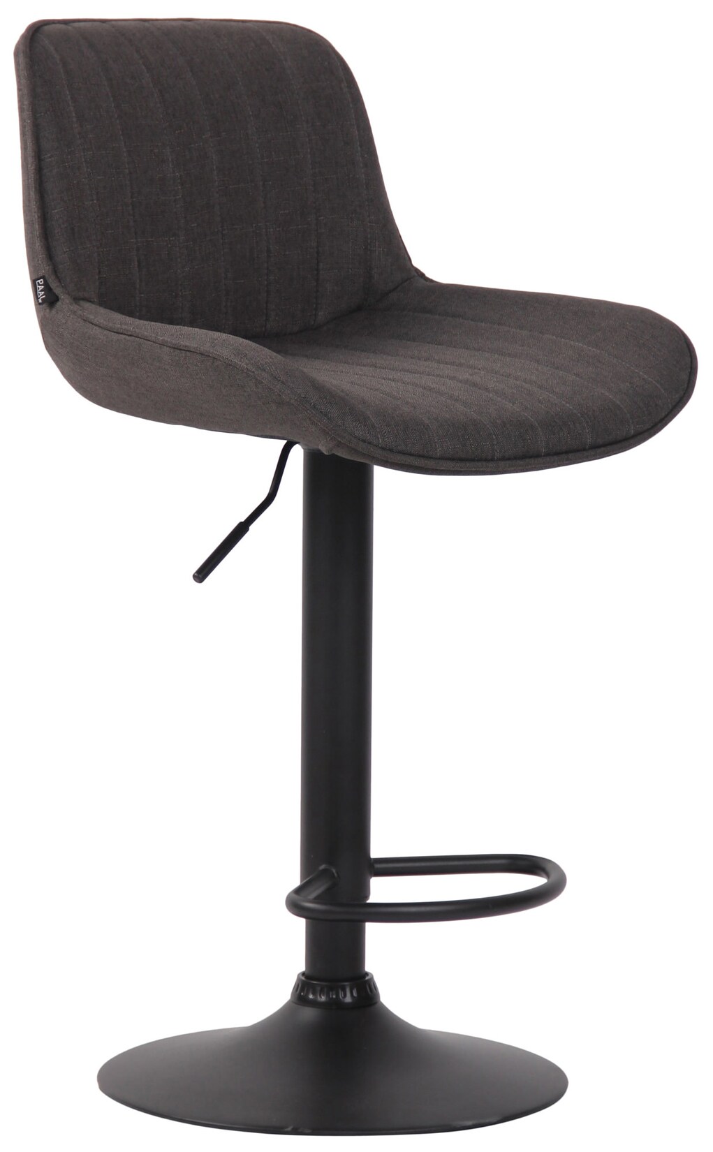 CLP Barhocker Lentini Stoff schwarz Farbe: dunkelgrau, Gestell Farbe: schwarz