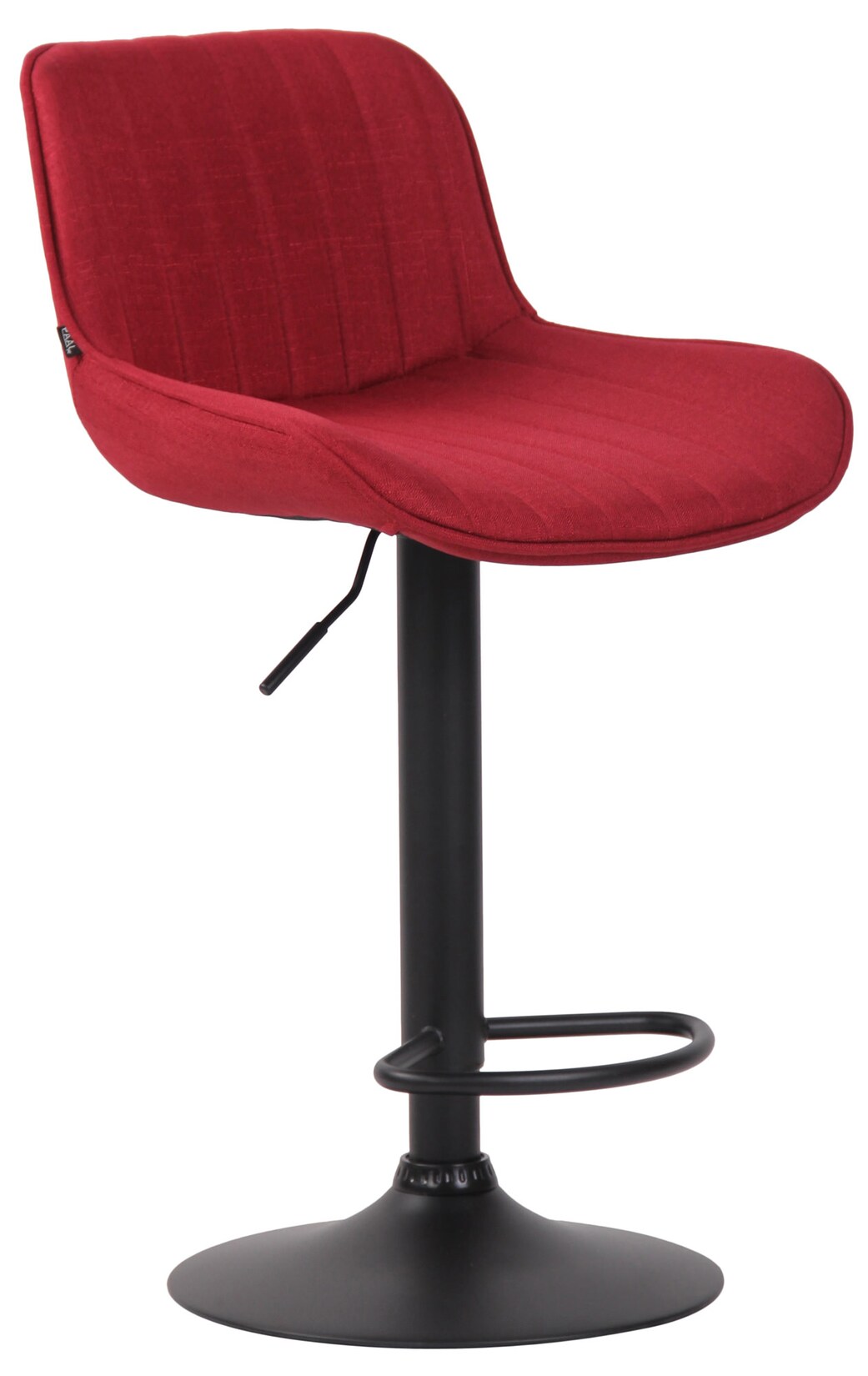 CLP Barhocker Lentini Stoff schwarz Farbe: rot, Gestell Farbe: schwarz