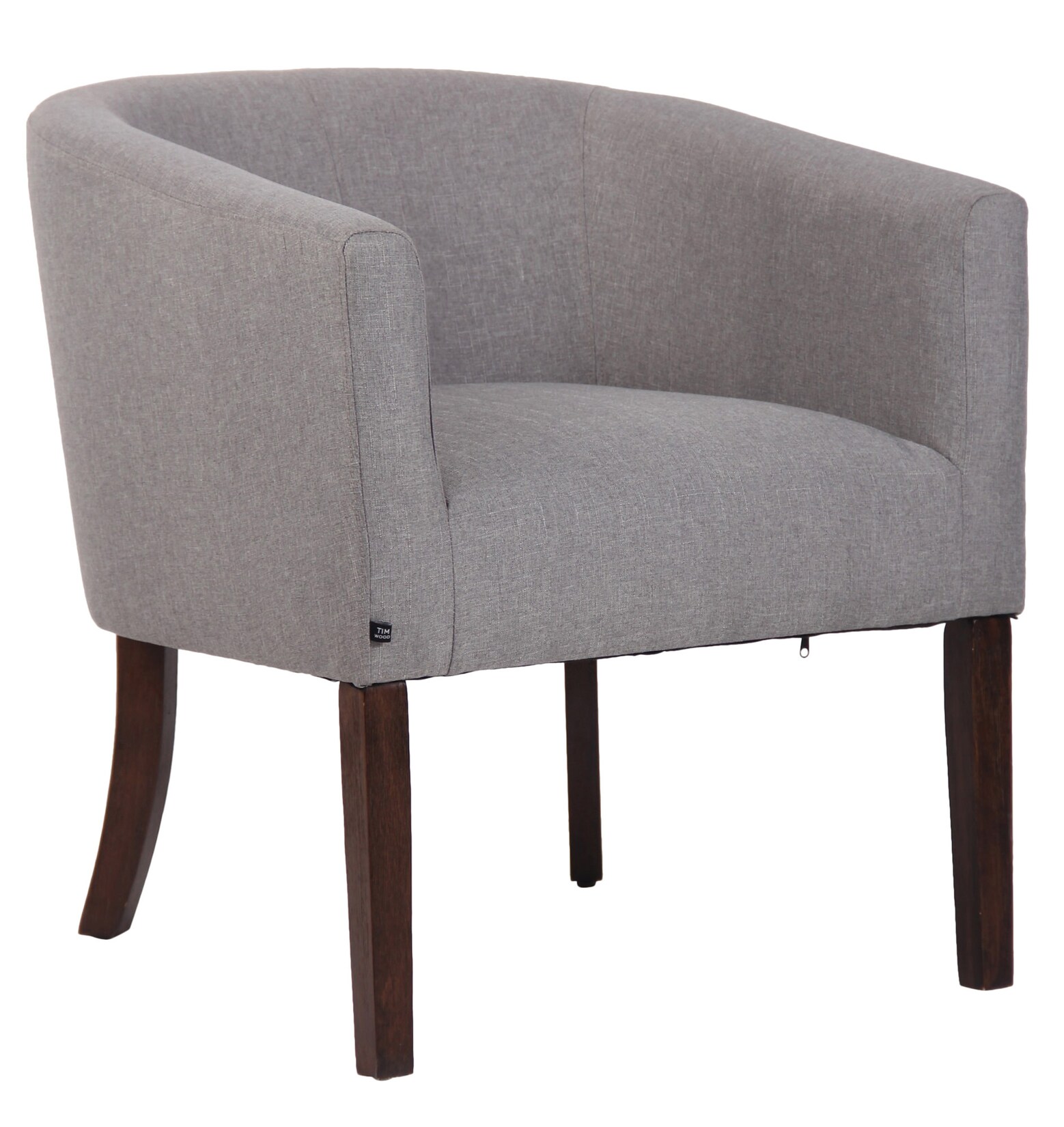 CLP Sessel Nemea Stoff antik Farbe: grau, Gestell Farbe: antik